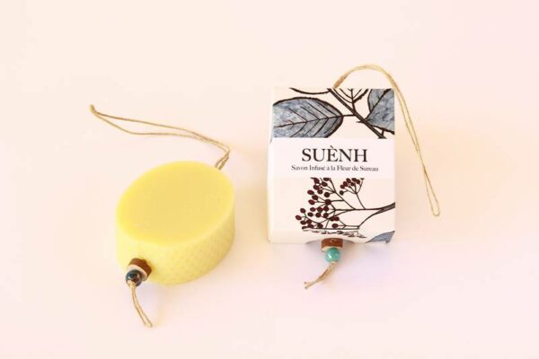Savon infusé à la Fleur de Sureau avec lien - 100 gr – Image 4